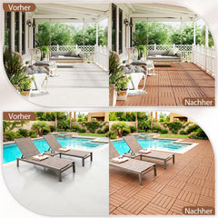 SWANEW 30x30cm PP Terrassenfliesen, Balkonfliesen, Klick-Verlegung