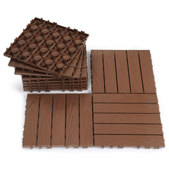 SWANEW 30x30cm PP Terrassenfliesen, Balkonfliesen, Klick-Verlegung