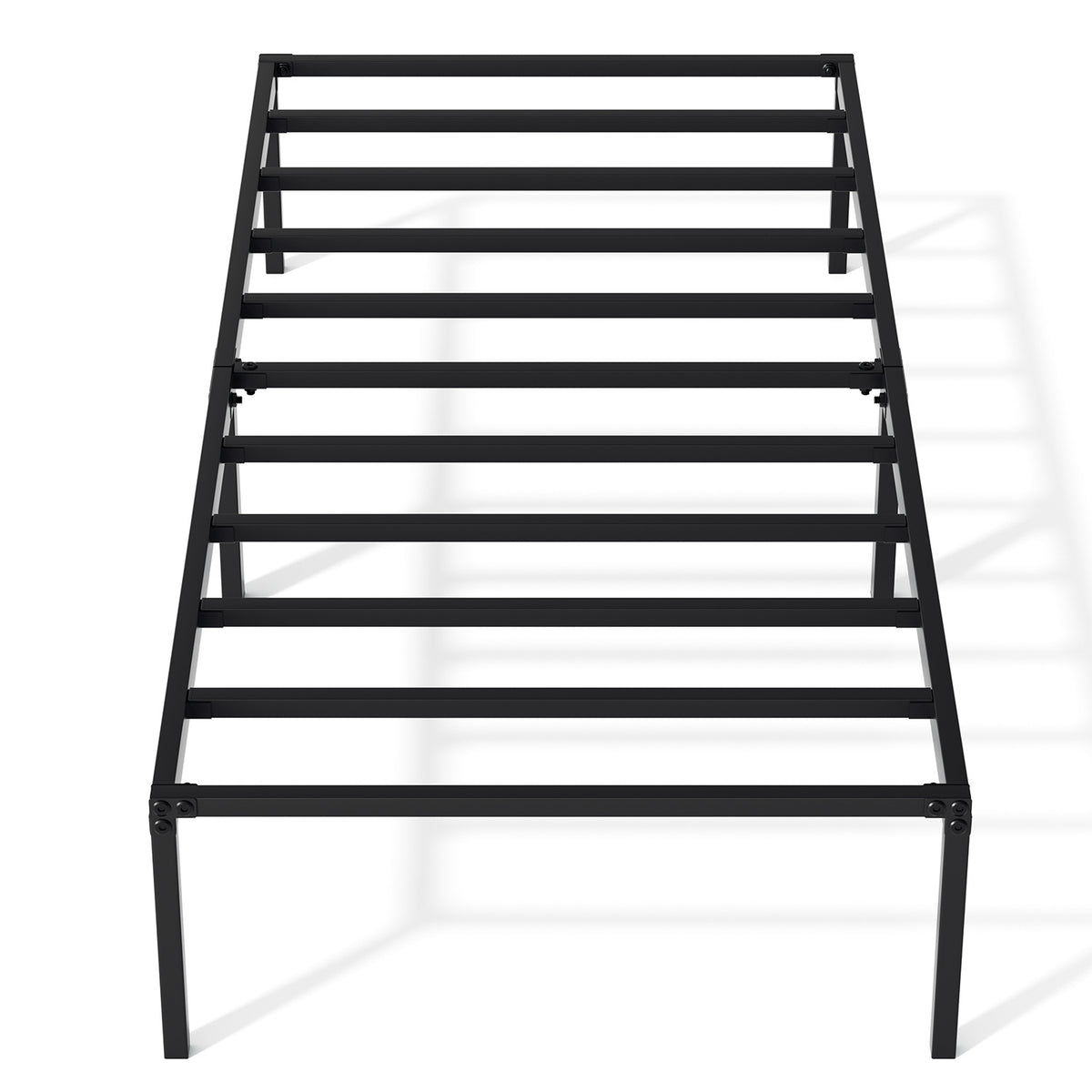 SWANEW Bettgestell Metallbett 90 x 200 cm, Geräuschfrei
