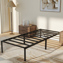 SWANEW Bettgestell Metallbett 90 x 200 cm, Geräuschfrei