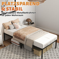 SWANEW Bettgestell Metallbett 90 x 200 cm, Geräuschfrei
