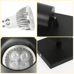 SWANEW Deckenstrahler GU10 4W, Drehbar 350° Deckenleuchte Strahler, Warmweiß 1/2/3-flammig Deckenspot, Wandstrahler, Deckenlampe