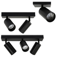 SWANEW Deckenstrahler GU10 4W, Drehbar 350° Deckenleuchte Strahler, Warmweiß 1/2/3-flammig Deckenspot, Wandstrahler, Deckenlampe