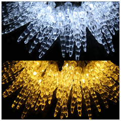 SWANEW Eiszapfen Lichterkette, mit Fernbedienung, Außen, 8 Modi & Timer, Weihnachtsdeko