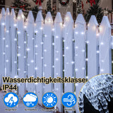 SWANEW Eiszapfen Lichterkette, mit Fernbedienung, Außen, 8 Modi & Timer, Weihnachtsdeko