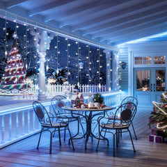 SWANEW Eiszapfen Lichterkette, mit Fernbedienung, Außen, 8 Modi & Timer, Weihnachtsdeko