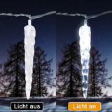 SWANEW Eiszapfen lichterkette, 40LEDs Eiszapfen, Weihnachtsbeleuchtung  Innen & Außen Deko