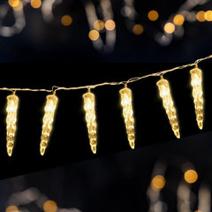 SWANEW Eiszapfen lichterkette, 40LEDs Eiszapfen, Weihnachtsbeleuchtung  Innen & Außen Deko