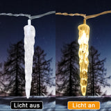 SWANEW Eiszapfen lichterkette, 40LEDs Eiszapfen, Weihnachtsbeleuchtung  Innen & Außen Deko