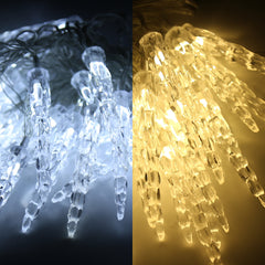 SWANEW Eiszapfen lichterkette, 40LEDs Eiszapfen, Weihnachtsbeleuchtung  Innen & Außen Deko