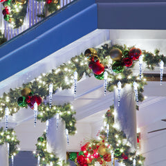 SWANEW Eiszapfen lichterkette, 40LEDs Eiszapfen, Weihnachtsbeleuchtung  Innen & Außen Deko