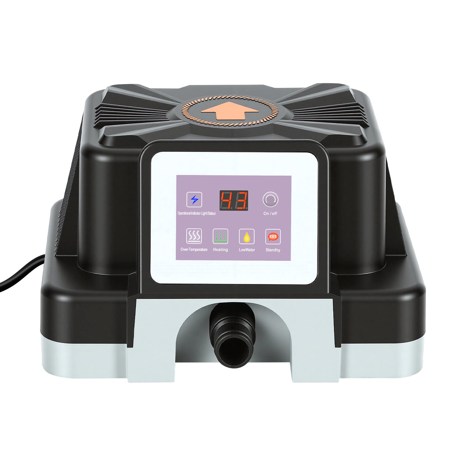 SWANEW Poolheizung Elektrisch 3000W, Elektrische Poolheizung mit FI-Schutz & Kippschutz, 32-38mm Anschluss
