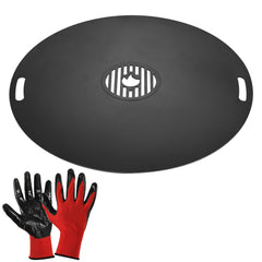 SWANEW Feuerplatte 80 cm aus Carbonstahl