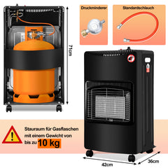 SWANEW Gasheizofen, 4,2 kW Gas Heizstrahler für Propan & Butan
