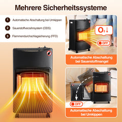 SWANEW Gasheizofen 4200W, Gasheizer Keramik