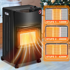SWANEW Gasheizofen, 4,2 kW Gas Heizstrahler für Propan & Butan