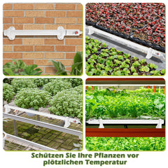 SWANEW Gewächshausheizung mit thermostat, Gewächshaus Elektrische Heizung, Frostwächter Gewächshaus mit eingebautem