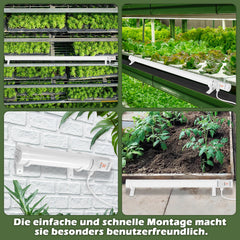 SWANEW Gewächshausheizung mit thermostat, Gewächshaus Heizung, Elektrische Heizung für Gewächshäuser, Frostwächter