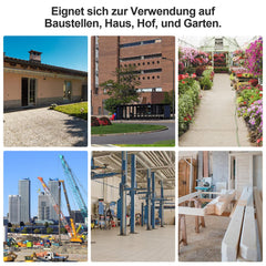 SWANEW Stromverteiler, Wandverteiler, 2x CEE 16A/400V+4x 230V Schuko IP44 5 polig, Baustromverteiler mit kabelsicherem Klappdeckel