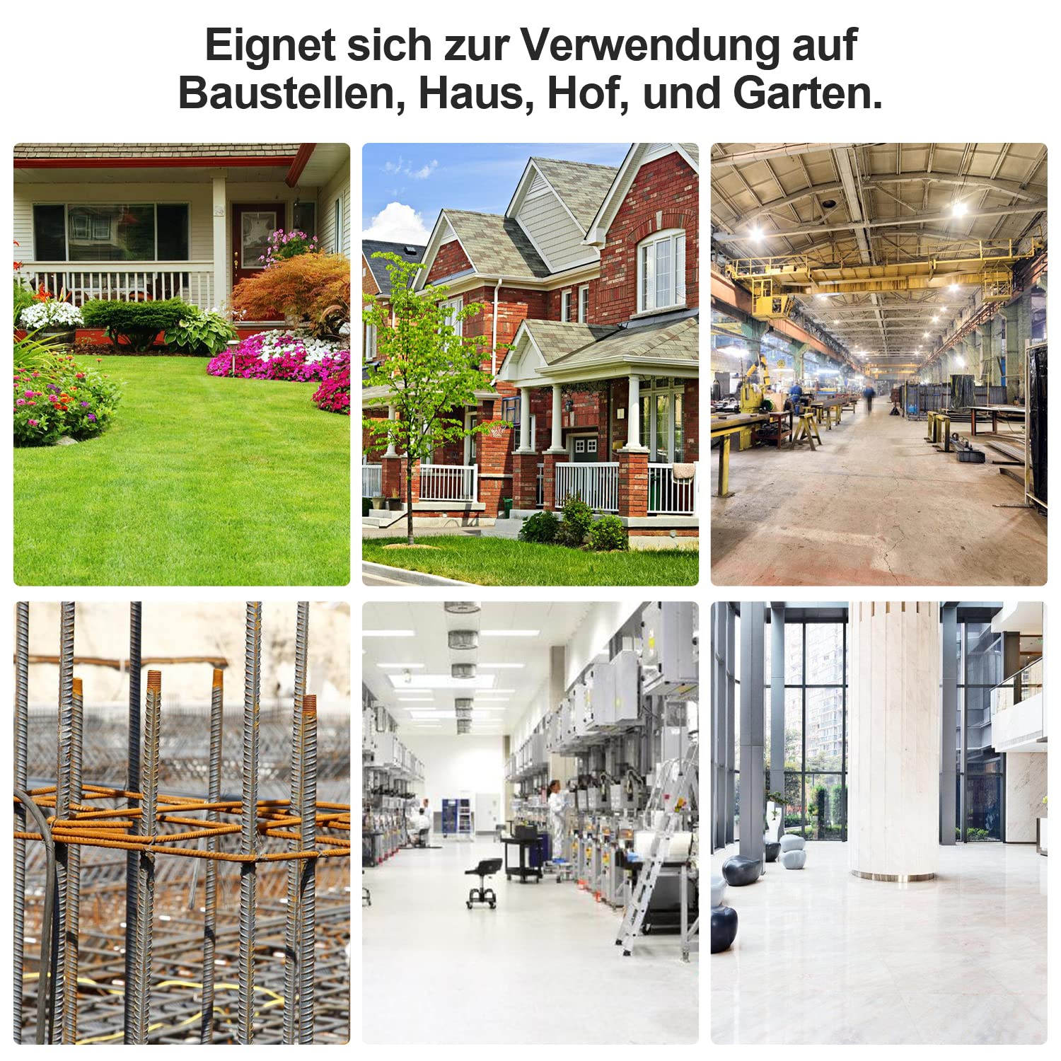 SWANEW Wandverteiler mit FI-Schutzschalter, Stromverteiler Baustromverteiler 2 x CEE 400V/16A+4 x 230V Schuko 5 Polig, IP44,  mit Leitung Für Baustelle