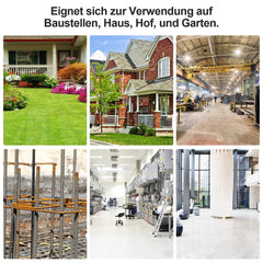 SWANEW Wandverteiler mit FI-Schutzschalter, Stromverteiler Baustromverteiler 2 x CEE 400V/16A+4 x 230V Schuko 5 Polig, IP44,  mit Leitung Für Baustelle