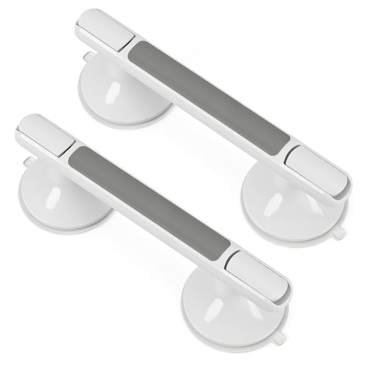 SWANEW Haltegriff Dusche mit Saugnapf, MAX 110 KG, 32CM Duschgriff, Abnehmbare Badewannengriff, Sauggriff, Badgriff