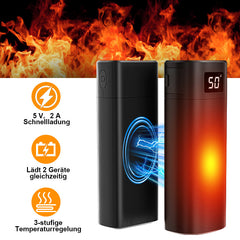 SWANEW 2x Handwärmer Elektrisch, Taschenwärmer, 10000mAh USB Wiederaufladbar