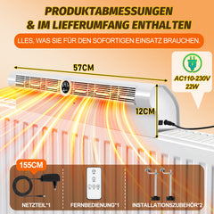 SWANEW Heizkörper Ventilator mit 6 Auslässen, Heizkörperverstärker, 3-Stufen-Regelung, Heizverstärker für Heizungen