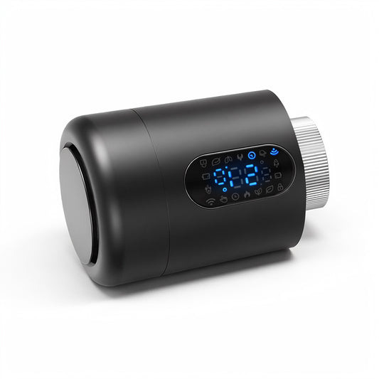 SWANEW Heizkörperthermostat, 5-35 °C, Wochenprogramm, mit 7 Ventiladapter