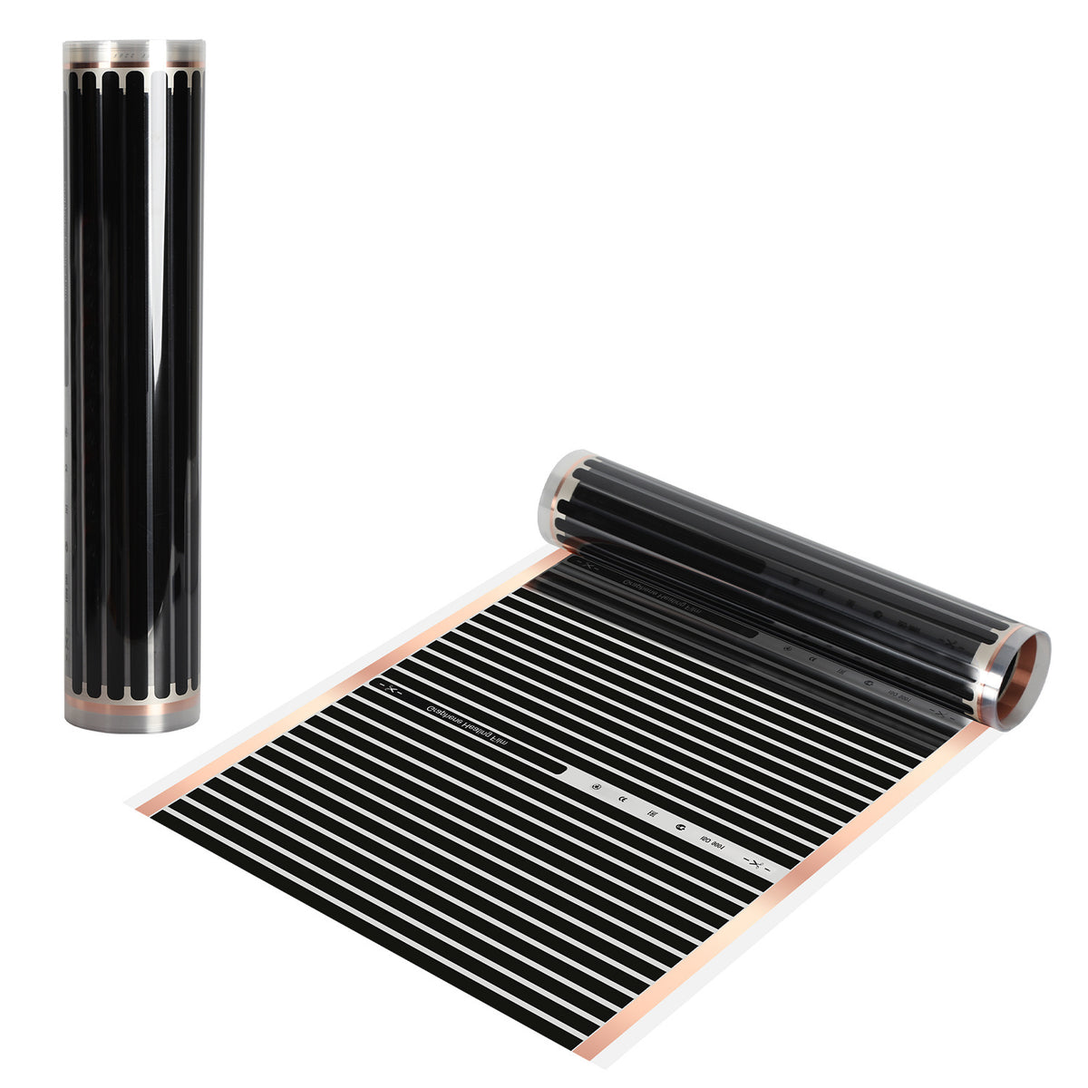 SWANEW Infrarot Heizfolie 220W/m², 1,0 m² Elektrische Fußbodenheizung, 50x200cm Heizboden