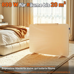 SWANEW Infrarotheizung 450W/800W, Wandmontierbar/Stehend