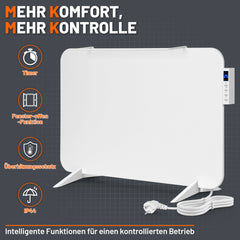 SWANEW Infrarotheizung 450W/800W, Wandmontierbar/Stehend