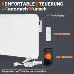 SWANEW Infrarotheizung 450W/800W, Wandmontierbar/Stehend