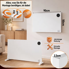 SWANEW Infrarotheizung 400/750/1000W, mit Thermostat und Fernbedienung