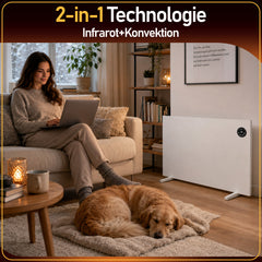 SWANEW Infrarotheizung 400/750/1000W, mit Thermostat und Fernbedienung