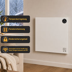 SWANEW Infrarotheizung 400/750/1000W, mit Thermostat und Fernbedienung