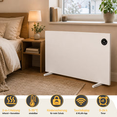 SWANEW Infrarotheizung 400/750/1000W, mit Thermostat und Fernbedienung