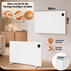 SWANEW Infrarotheizung 400/750/1000W, mit Thermostat und Fernbedienung
