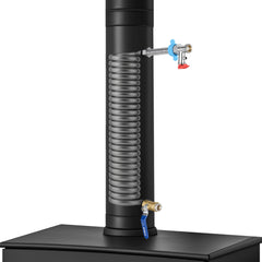 SWANEW Kaminofenrohr Edelstahl Ø12cm/15cm, Ofenrohr mit integrierter Heizspirale, Abgasrohr für Kamin & Holzofen