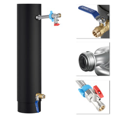 SWANEW Kaminofenrohr Edelstahl Ø12cm/15cm, Ofenrohr mit integrierter Heizspirale, Abgasrohr für Kamin & Holzofen