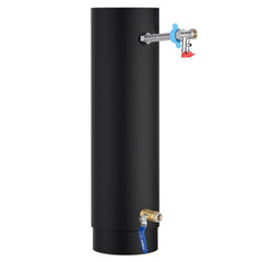 SWANEW Kaminofenrohr Edelstahl Ø12cm/15cm, Ofenrohr mit integrierter Heizspirale, Abgasrohr für Kamin & Holzofen