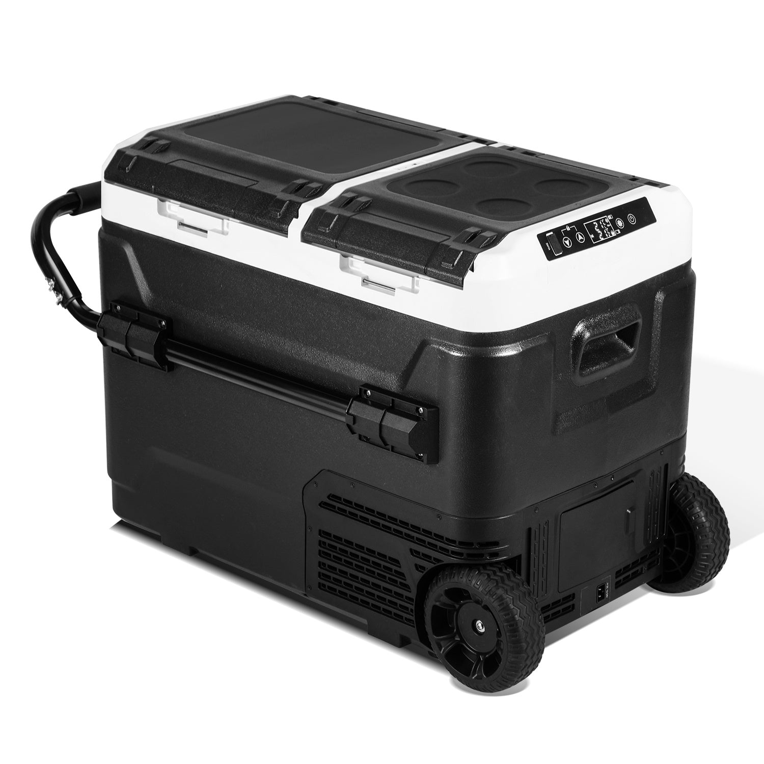 SWANEW  Kompressor Kühlbox elektrisch, Doppeltür Doppelzone Auto Kühlschrank, mit Bluetooth-Steuerung