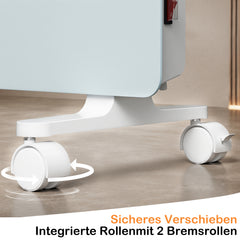 SWANEW Infrarotheizung 2000W / 2500W, Konvektor Heizung mit 24-h-Timer