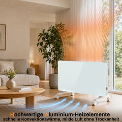 SWANEW Infrarotheizung 2000W / 2500W, Konvektor Heizung mit 24-h-Timer