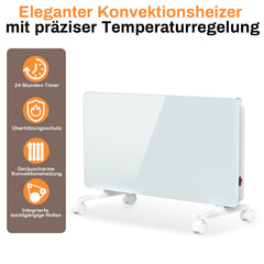 SWANEW Infrarotheizung 2000W / 2500W, Konvektor Heizung mit 24-h-Timer