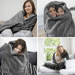 SWANEW Kuscheldecke, Decke Fleecedecke, Wohndecke, Sofadecke, Sommerdecke