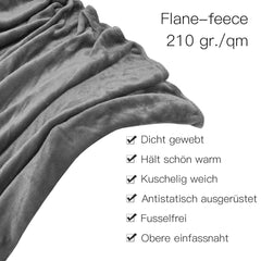 SWANEW Kuscheldecke, Decke Fleecedecke, Wohndecke, Sofadecke, Sommerdecke