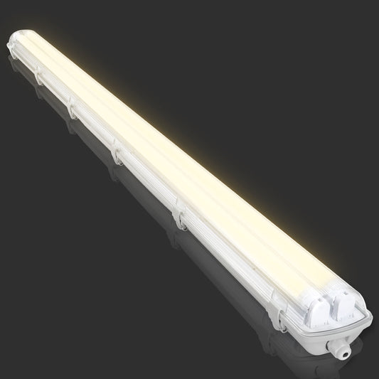 SWANEW LED Feuchtraumleuchte 18W/24W, 120cm/150cm Wannenleuchte, Kaltweiß/Neutralweiß, Doppelt T8 LED Werkstattlampe, Röhrenlampe IP65 Wasserfest