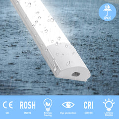 SWANEW LED Feuchtraumleuchte 18W/36W/48W, IP65 Wasserfest Led Röhre Werkstattlampe 4000K Neutralweiß, Wannenleuchte