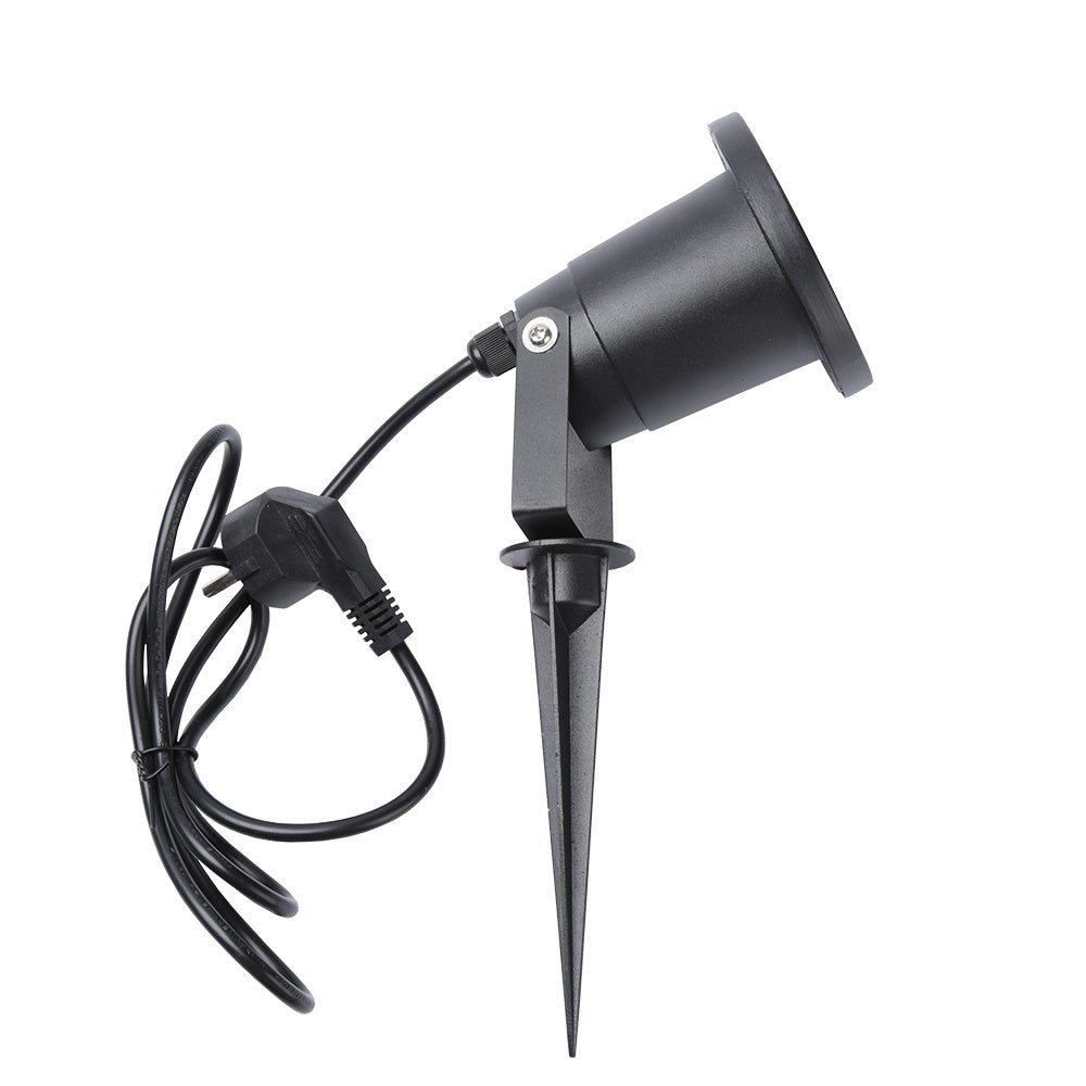 SWANEW LED Gartenstrahler 4W, Gartenleuchte GU10 4000K Warmweiß, Gartenbeleuchtung mit Erdspieß, IP65 Gartenlampe mit Stecker